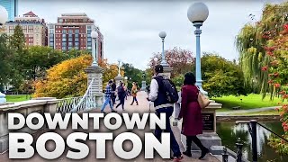 Exploring Downtown Boston in October 2021 Faneuil Hall Quincy Market Beacon Hill Boston Common [upl. by Shah]