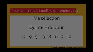 pronostic quinte du jour turfoo PRONOSTIC PMU QUINTÉ  DU JOUR LUNDI 30 SEPTEMBRE 2024 [upl. by Aniles529]