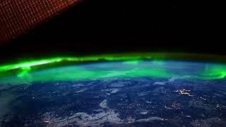 Aurora Borealis  ISS  Earth Orbit  High Definition  4K [upl. by Annej]