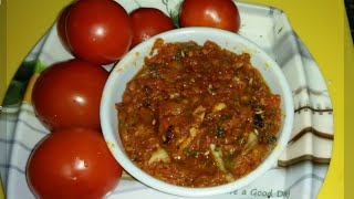 Spicy Tomato Chutney  Simple Tomato Chutney for pulka  Tomato chutney Recipe In Kannada [upl. by Darcey]