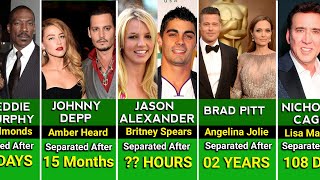 The Shortest Celebrity Marriages Ever [upl. by Nahc]