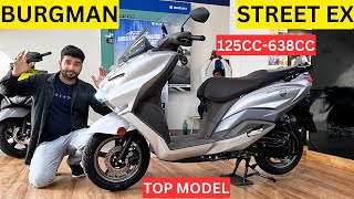 Suzuki Burgman Street Ex Top Model Ride Connect Edition Price Features Mileage Top Speed Review [upl. by Irotal]