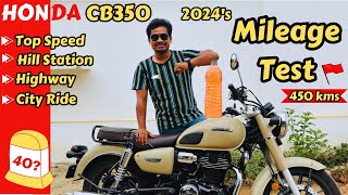 2024  Honda CB350 mileage test  Honda Hness 350  Honda 350RS  Tamil [upl. by Neirual752]