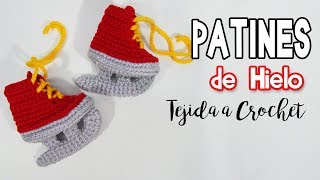 PATINES de HIELO Tejidos a Crochet o Ganchillo  Moda Crochet Maritza [upl. by Ahsitnauq275]