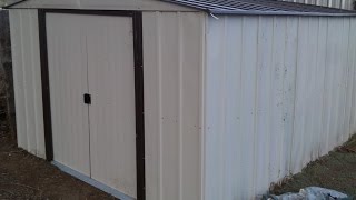 Building a 10X8 Metal Shed from Patiowellcom Better then Lowes HomeDepot [upl. by Odanref]