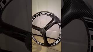 HED tri spoke wheels ceramic bearings installed amp brief [upl. by Nomzed]