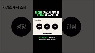 네이버 신입공채 자기소개서 이렇게만 쓰세요 자기소개서 취업준비 [upl. by Poppy]