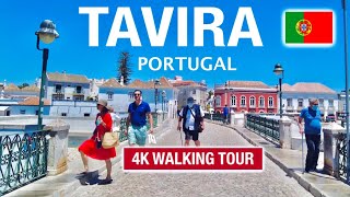 Tavira Algarve Portugal 4K Walking tour  Portugal Summer Vibes [upl. by Yrreiht89]