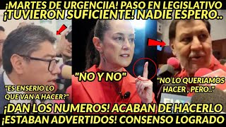 MARTES DE URGEENCIA ACABA DE PASAR EN LEGISLATIVO FUE SUFICIENTE CONSENSO ADIOS DAN LOS NUMEROS [upl. by Farr]