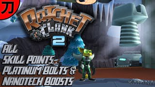 Ratchet amp Clank 2 All Platinum Bolts Skill Points and Nanotech Boosts Guide [upl. by Lindeberg222]