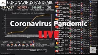 LIVECoronavirusCOVID19 Pandemic Real Time Counter Deaths Recovered and Confirmed Cases [upl. by Stedmann]