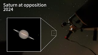 Saturn at Opposition 2024 using 8quot dobsonian [upl. by Airotciv]