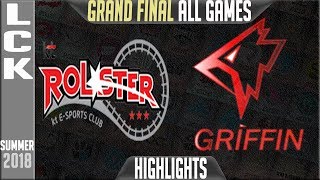 KT vs GRF Highlights ALL GAMES  LCK Playoffs Final Summer 2018  KT Rolster vs Griffin [upl. by Platon844]