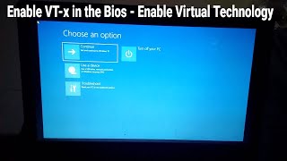 How to Enable VTx in the Bios  Enable Virtual Technology [upl. by Haramat]