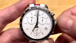 How to set time and date and chronograph on a Tissot Quickster Watch [upl. by Anrym]