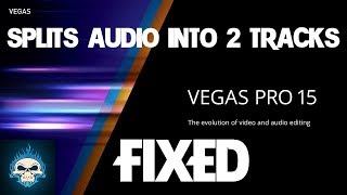 Vegas Pro 15 Importing Videos Audio splits into 2 tracks FIXED [upl. by Enived]