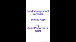 Mobile App Demo Lead Management Software  Mobile CRM Demo [upl. by Patricia]