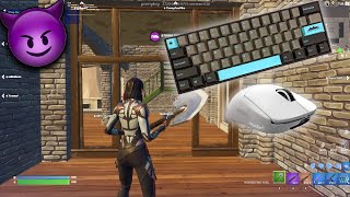 180 Custom Mechanical Keyboard Fortnite Gameplay 😈 Fortnite Tilted Towers ZoneWars ASMR [upl. by Isyad]