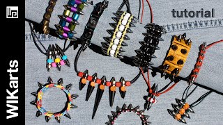 WIKarts Tutorial How to Make Jewelry with Metal Spikes [upl. by Hatokad]