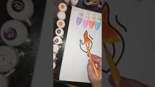 Painting tutorial How To Color Firesatisfying shorts creativeart [upl. by Amhser220]