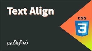 CSS Text Align Property Explained in Tamil [upl. by Potter]