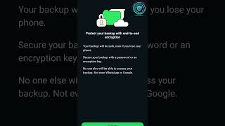 Do your Whatsapp Chats End to Encrypted cybersecuritywhatsappstatus whatsapp whatsappchatbackup [upl. by Harli]