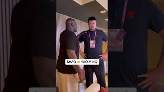 TWO LEGENDS Shaq and Yao 🔥 via SHAQX shorts [upl. by Toomin]