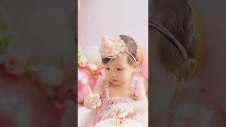 baby Jacelyn🌸 cute babyphoto smashcake [upl. by Enitsua969]