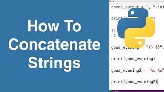 String Concatenation in Python [upl. by Melia996]