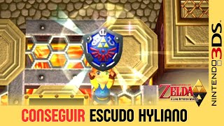 COMO CONSEGUIR ESCUDO HYLIANO  Zelda A Link Between Worlds  Guia Español [upl. by Farland]