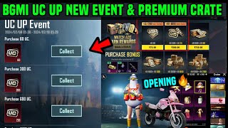 BGMI UC UP NEW EVENT EXPLAINED BGMI 3X BONUS UC TRICK BGMI UC UP EVENT PURCHASE NEW PREMIUM CRATE [upl. by Bergmann]