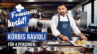 Kürbis Ravioli  Francesco kocht 1  Linguini Düsseldorf [upl. by Alurta311]