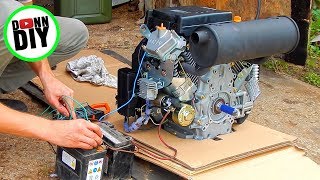 VTwin 20 HP Rotek Engine Startup  Tracked Amphibious Vehicle Build Ep 1 [upl. by Anelleh]