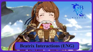 Granblue Fantasy Versus Rising Beatrix Interactions English [upl. by Seidnac217]