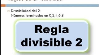 Como saber si un número es divisible por 2 [upl. by Conrado]