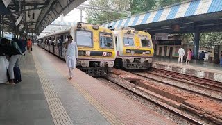 The Mumbai local trains video in railway station  slow and fast local train live in railway station [upl. by Intyre]