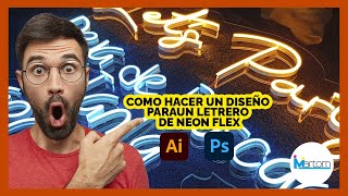 Crea un Letrero de Neón en Illustrator y Photoshop 🌟  Paso a Paso [upl. by Nylarej]