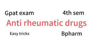 Anti rheumatic drugs classification easy tricks  malayalammcq question Gpat [upl. by Ahsihat34]