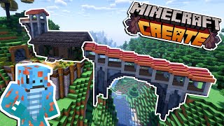 I built the PERFECT STARTER BASE using Minecraft Create Mod [upl. by Mode792]