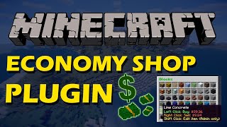 Buy Sell and Edit items in Minecraft with Economy Shop GUI Plugin [upl. by Enelav]