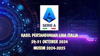 HASIL LIGA ITALIA 2931 OKTOBER 2024 [upl. by Rolando]