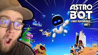 FIRST TIME PLAYING ASTRO BOT Astro Bot Playthrough Part 1 gaming ps5 astrobot [upl. by Irah]