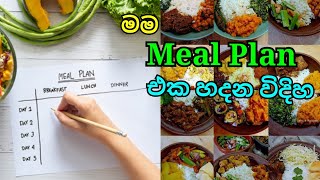 මම meal plan එක හදන විදිහ  How I Meal Plan For The Week Sinhala [upl. by Anitsenre744]