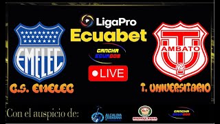 🛑 EN VIVO  PARTIDO CS EMELEC VS TÉCNICO UNIVERSITARIO  FECHA 7 FASE 2  LIGAPRO  Formato AUDIO [upl. by Ilanos]