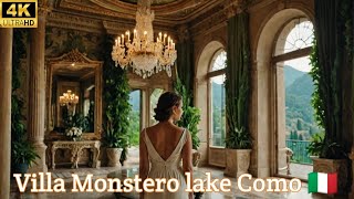 Villa Monastero Varenna lake Como Italy 🇮🇹  Most beautiful villa lake Como  4K walk 60 fps walk [upl. by Zerline54]