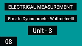 Error In Dynamometer Wattmeterlll [upl. by Okia]