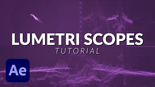 How To Work With Lumetri Scopes in After Effects Tutorial [upl. by Aynnat71]