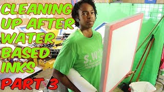 Screen Printing With Water Based Ink Using Vinyl As A Stencil Part 3 Finale [upl. by Anada391]