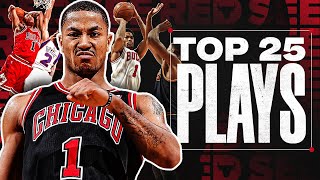 Derrick Roses Top 25 Plays as a Chicago Bull 🌹 [upl. by Anilek949]