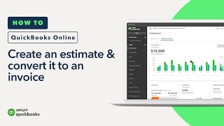 How to create an estimate amp convert it to an invoice in QuickBooks Online [upl. by Avlem734]